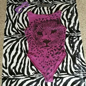 Leopard print bodysuit
